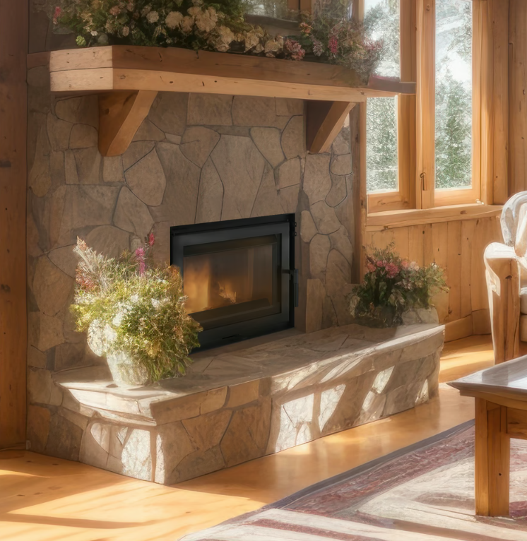 Chimenea de agua de leña KRATKI AQUARIO M 12 kW Ø 180
