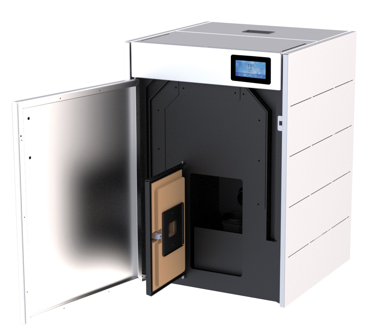 CALDERA COMPACTA PELLET BRONPI MODELO HYDROBOX 17 KW - Imagen 3