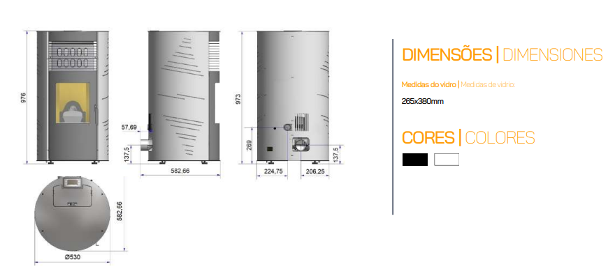 ESTUFA DE PELLET CON VENTILADOR METLOR MODELO NOA - Imagen 4