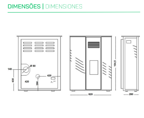 ESTUFA DE PELLETS MEKKA MODELO SLIM MINUS - Imagen 2