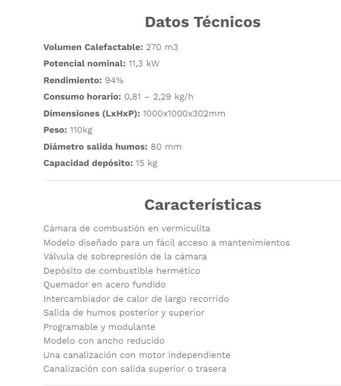 ESTUFA DE PELLETS FABRICALOR MODELO SLIM PLUS 11 - Imagen 4