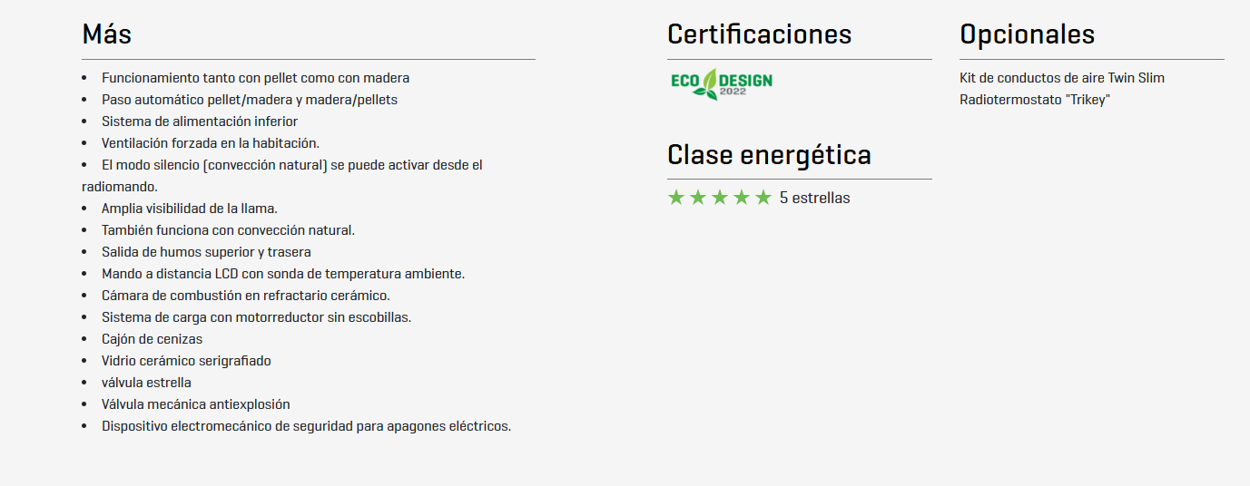 ESTUFA HÍBRIDA GIROLAMI MODELO TWIN SLIM - Imagen 5