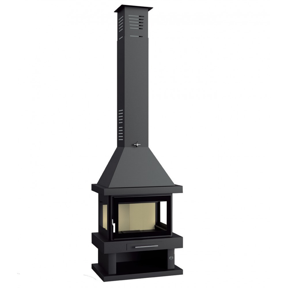 CHIMENEA LEÑA FRONTAL 3 CARAS FM MODELO C-103 - Imagen 3