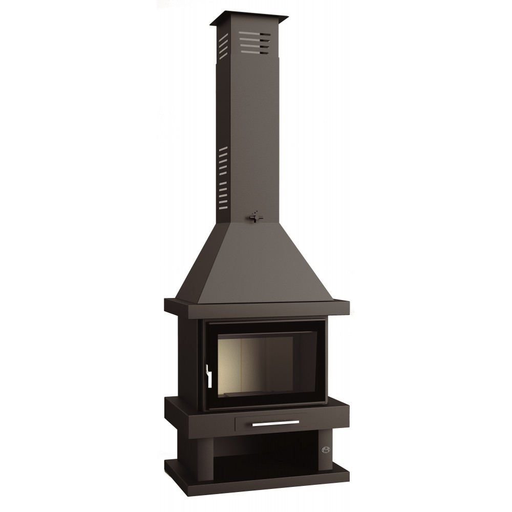 CHIMENEA METÁLICA FRONTAL A LEÑA FM MODELO C-200 K - Imagen 2