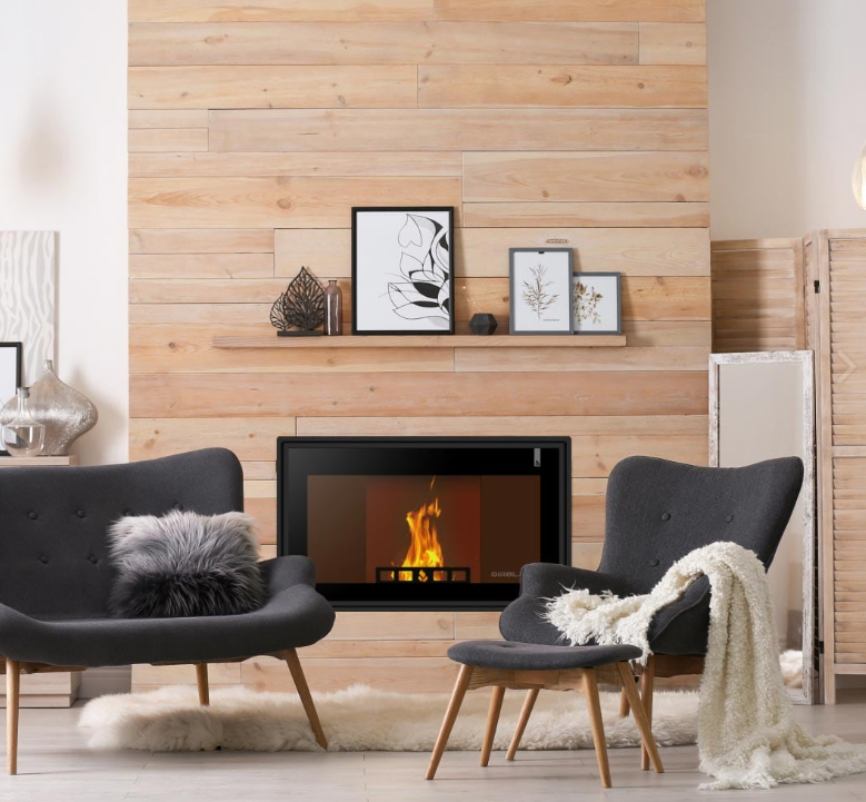 CHIMENEA HÍBRIDA AUTOMÁTICA DE LEÑA Y PELLET GIROLAMI MODELO TI PANORAMA 14