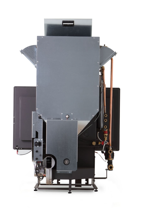 TERMOCHIMENEA HÍBRIDA AUTOMÁTICA DE LEÑA Y PELLET GIROLAMI MODELO TI PANORAMA 28 - Imagen 5