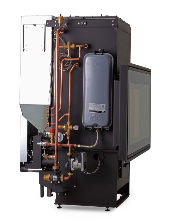 TERMOCHIMENEA HÍBRIDA AUTOMÁTICA DE LEÑA Y PELLET GIROLAMI MODELO TI PANORAMA 28 - Imagen 6