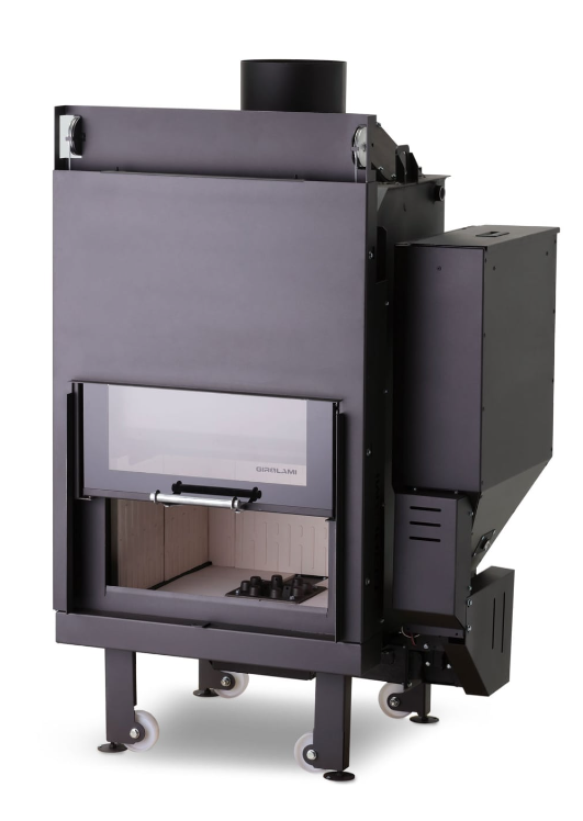 TERMOCHIMENEA HÍBRIDA AUTOMÁTICA DE LEÑA Y PELLET GIROLAMI MODELO TC BIO EVO 70 - Imagen 2