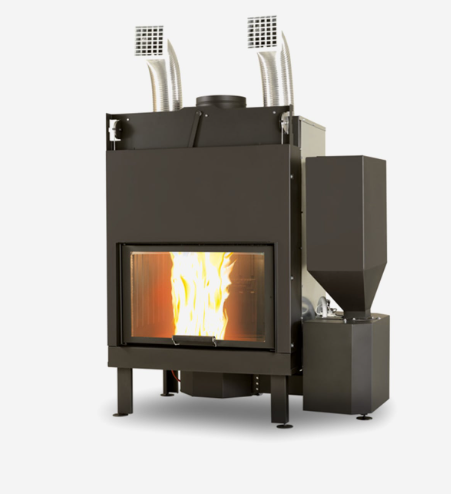 MONOBLOQUE HÍBRIDO AUTOMÁTICO DE MADERA-PELLET GIROLAMI MODELO ALFA BIO