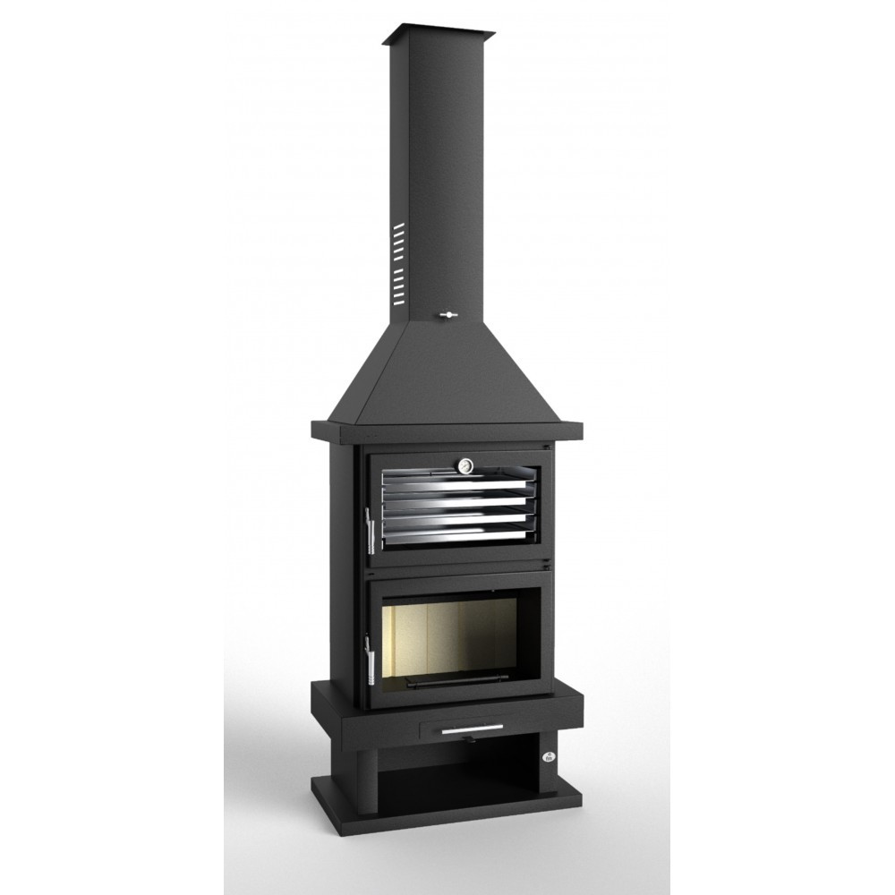 CHIMENEA LEÑA CON HORNO FM MODELO C-200-H - Imagen 2