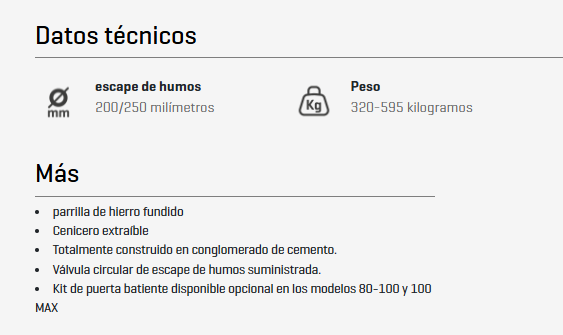 CHIMENEA GIROLAMI MODELO GK 100 RF - Imagen 3