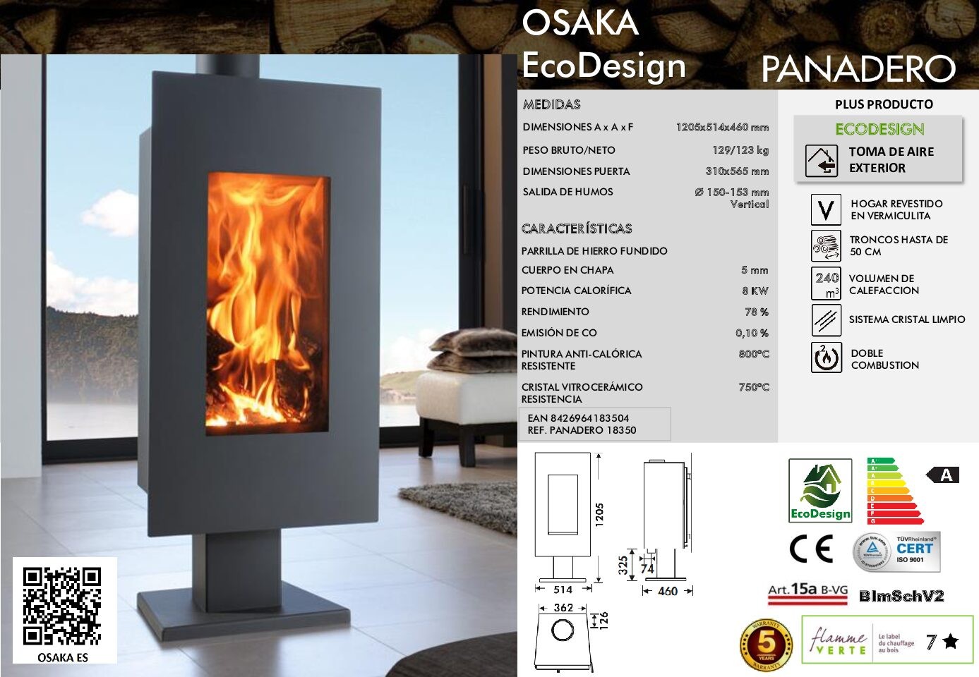 ESTUFA DE LEÑA OSAKA DE PANADERO - Imagen 2