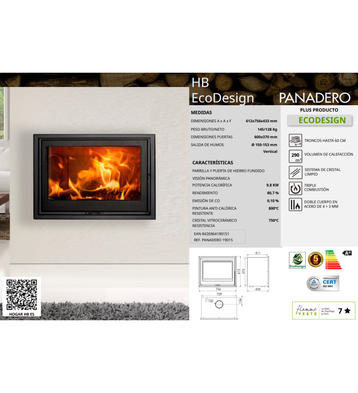 HOGAR DE LEÑA HB DE PANADERO - Imagen 2