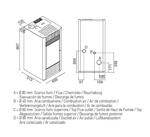 ESTUFA DE PELLETS EVA CÀLOR MODELO IRMA PLUS - Imagen 6