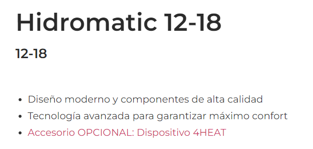 CALDERA MODELO HIDROMATIC 18KW DE FERLUX - Imagen 2