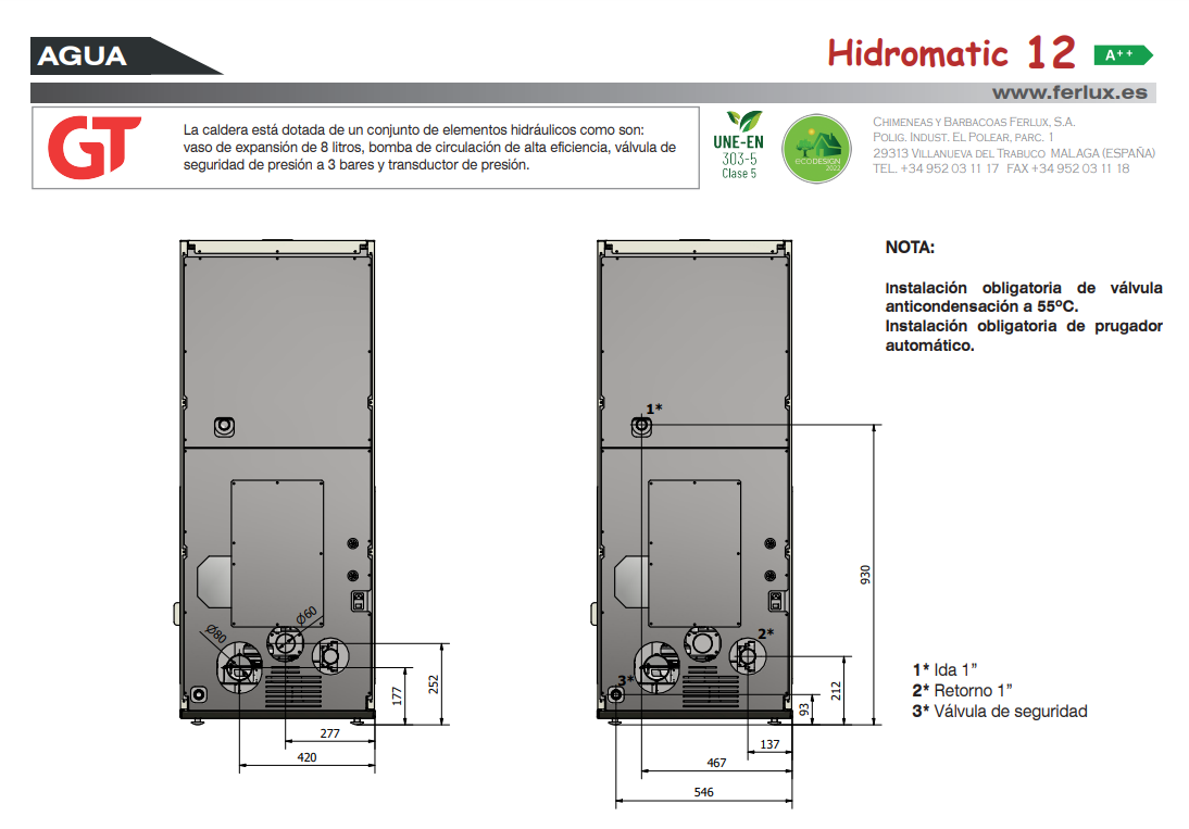 CALDERA MODELO HIDROMATIC 18KW DE FERLUX - Imagen 4