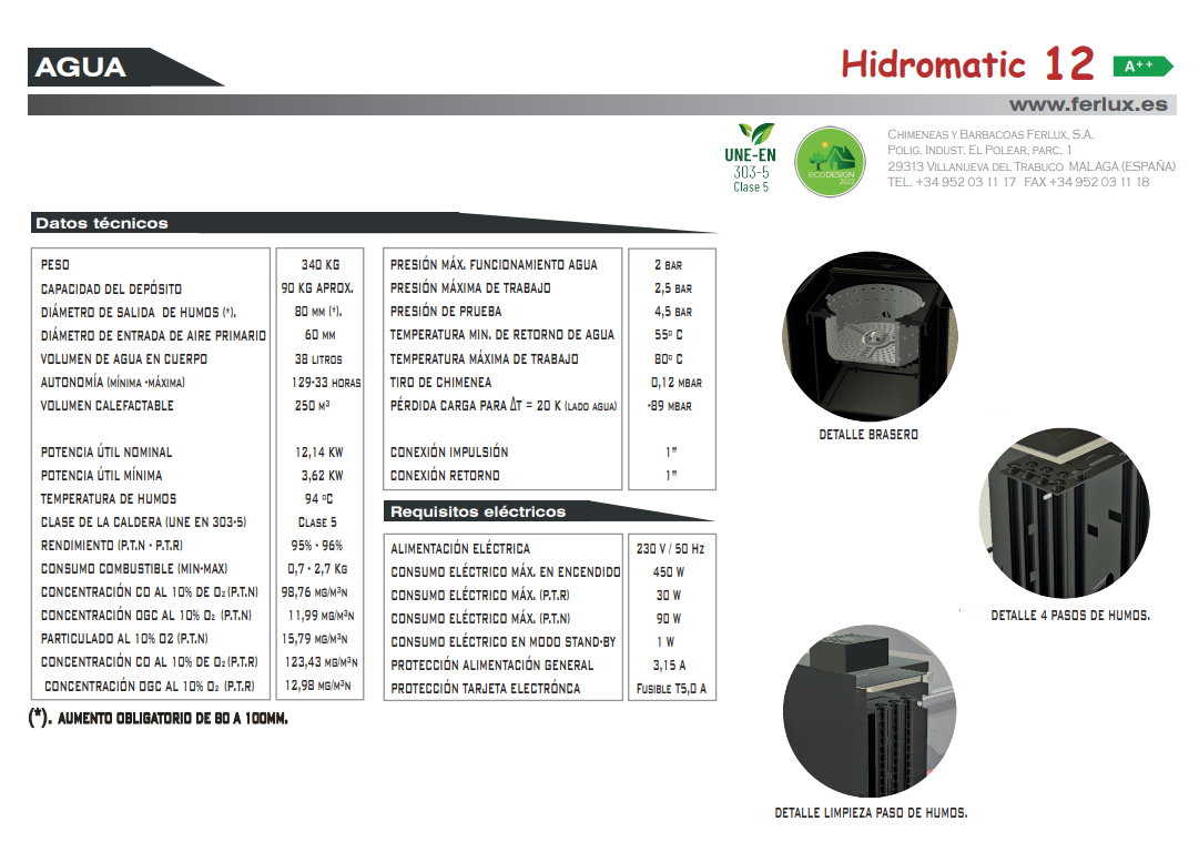 CALDERA MODELO HIDROMATIC 18KW DE FERLUX - Imagen 5