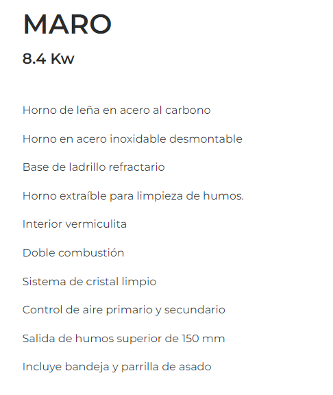 CHIMENEA CON HORNO MODELO MARO DE FERLUX - Imagen 2