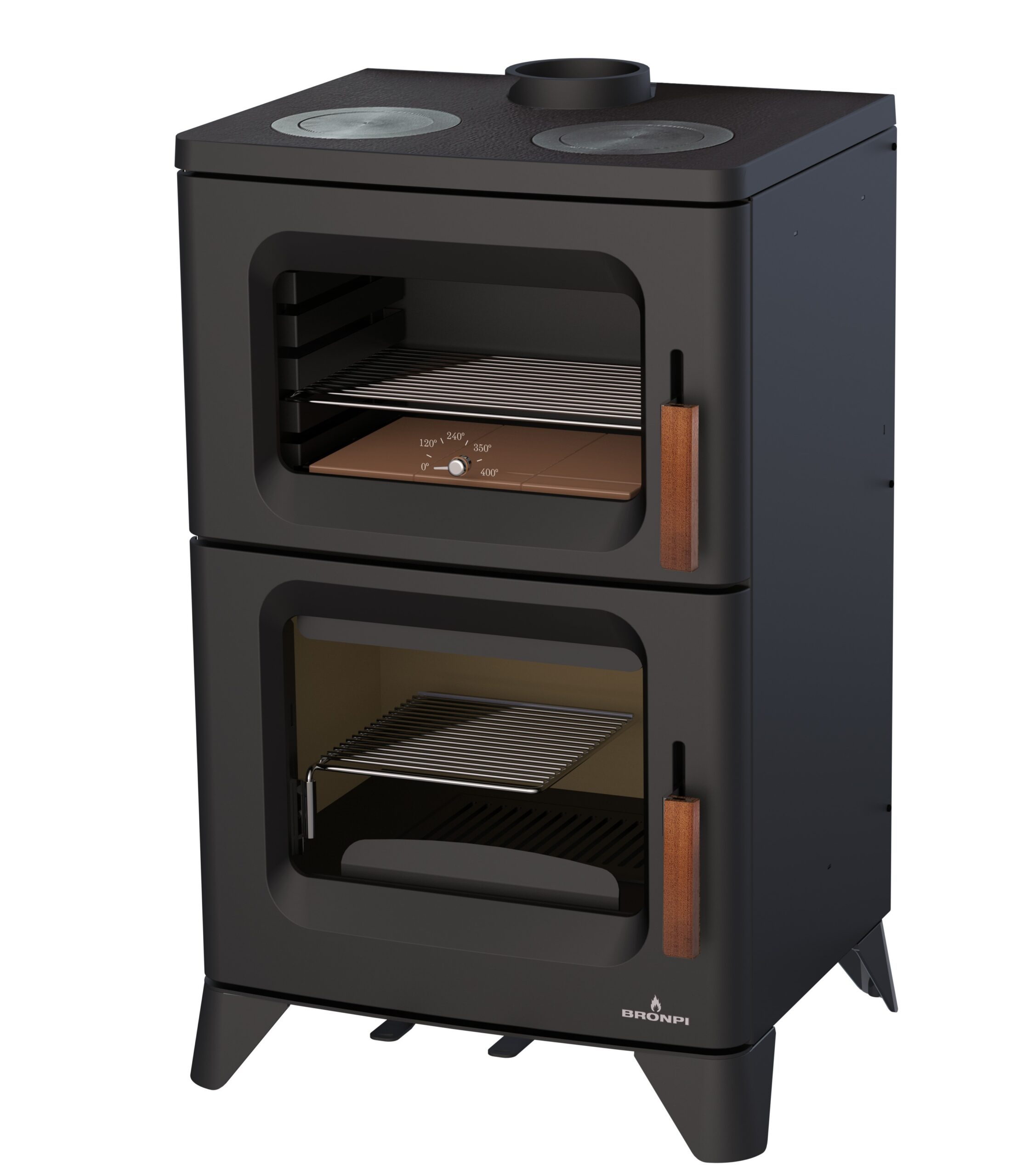 ESTUFA DE LEÑA CON HORNO Y COCINA BRONPI MODELO HILTON-C - Imagen 2