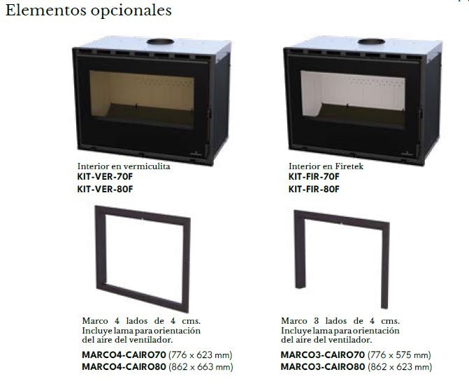 INSERTABLE DE LEÑA MODELO CAIRO-80-I DE BRONPI - Imagen 4