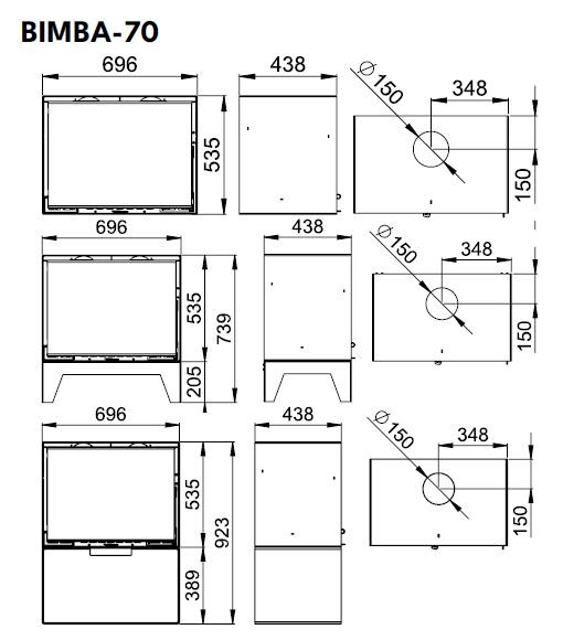 ESTUFA DE LEÑA BIMBA 70 DE BRONPI - Imagen 2