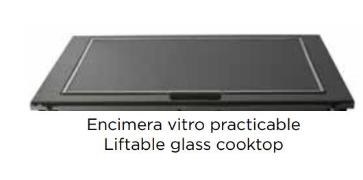HERGOM COCINA CALEFACTORA VITRO PRACTICABLE CON MARCO DE ACERO PAS 8/100 CC SE - Imagen 2