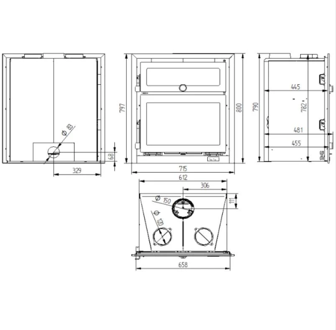 INSERTABLE DE LEÑA I-170 H DE FM - Imagen 4