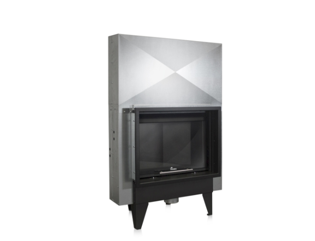 CHIMENEA CALEFACTORA PARA RINCÓN MODELO ITACA 80 R12 ECO - LACUNZA - Imagen 3