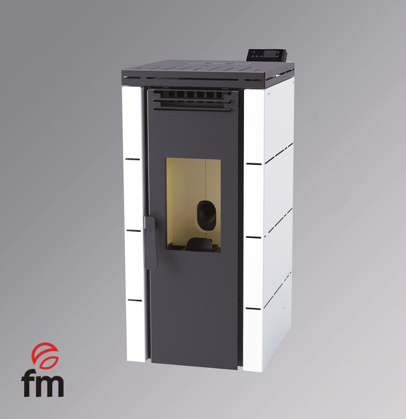 ESTUFA DE PELLETS AIRE FRONTAL 10KW FM MODELO BP-100 - Imagen 2