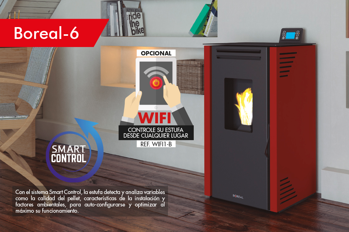 ESTUFA DE PELLET BOREAL MODELO BOREAL 6 KW