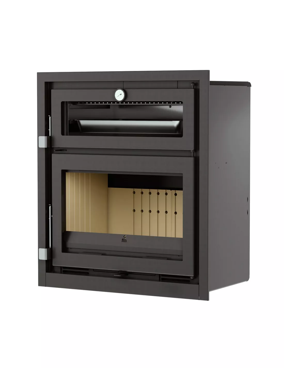 INSERTABLE DE LEÑA CON HORNO INOX Y BANDEJA DE 50CM FM MODELO I/IT-170 H (CON/SIN TURBINA) - Imagen 3