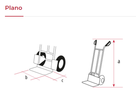 CARRETILLA DE ACERO PARA ALMACÉN PLATAFORMA PLEGABLE 300KG DE CARGA M10901 - MAXIMA - Imagen 3