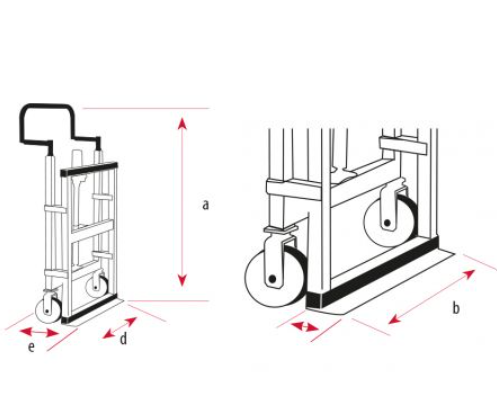 TRANSPORTADOR UNIVERSAL ESTÁNDAR MANUAL 600KG DE CARGA SC0600 - MAXIMA - Imagen 5