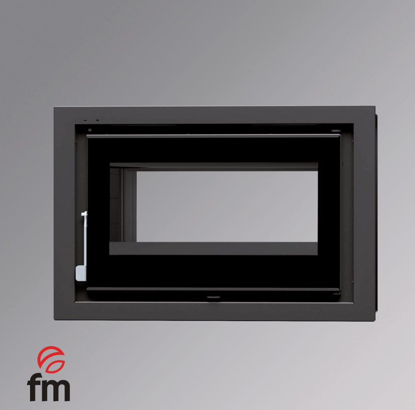 INSERTABLE DE LEÑA DOBLE CARA 80CM CON VENTILADORES FM MODELO IT-182 K-FK - Imagen 3
