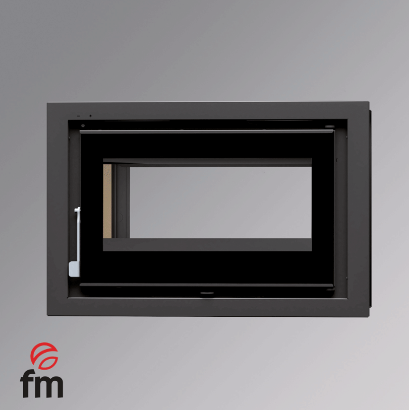 INSERTABLE DE LEÑA DOBLE CARA 80CM CON VENTILADORES FM MODELO IT-182 K-FK - Imagen 2