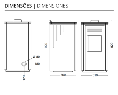 ESTUFA DE PELLETS 8,2KW MEKKA MODELO ECOBEL - Imagen 2