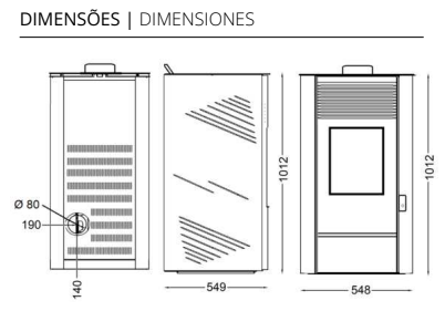 ESTUFA DE PELLETS MEKKA MODELO SP MEKKA 12KW - Imagen 2