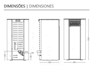 ESTUFA DE PELLETS CANALIZABLE MEKKA MODELO LARA 10 - Imagen 2